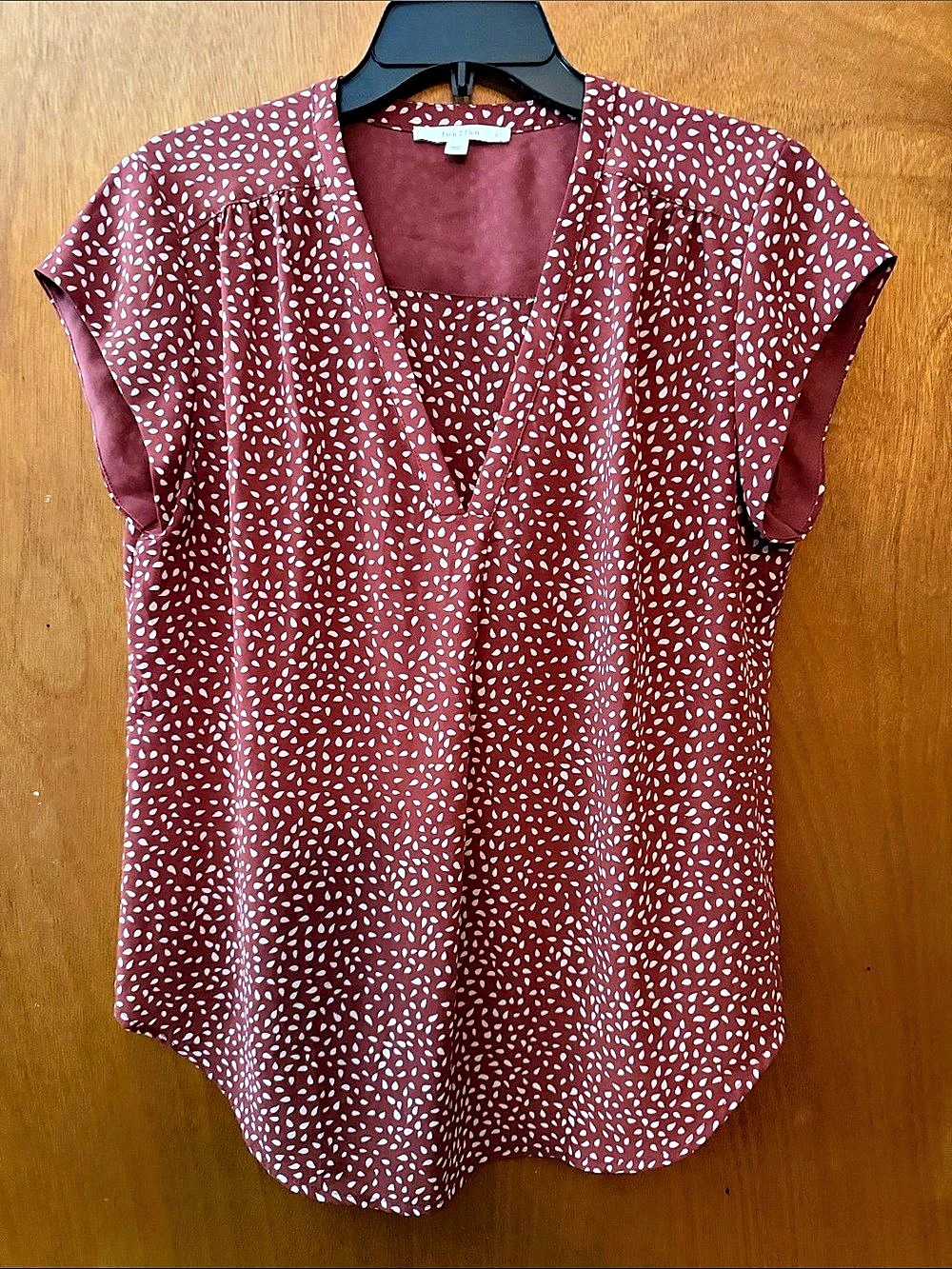 fun2fun Abstract Print Blouse in Red & White Size Large Like New
